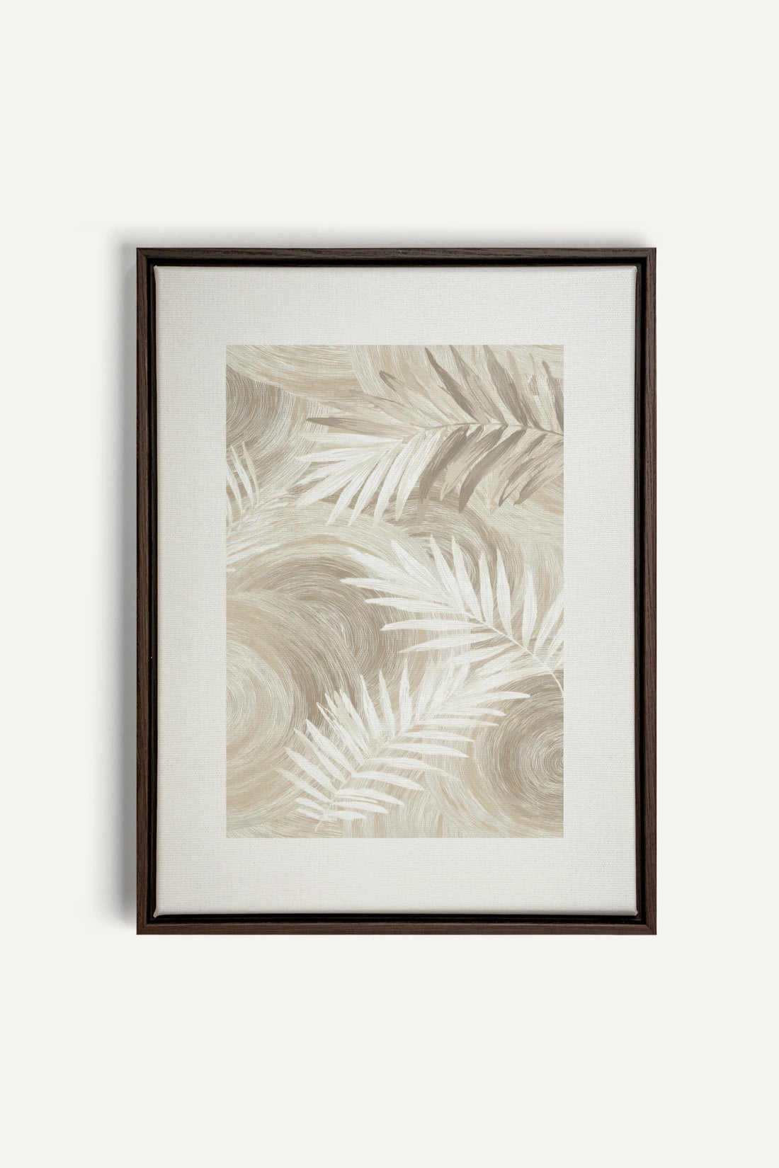 SAND PALM, Oeuvre sur toile étirée, encadré Brun Noyer