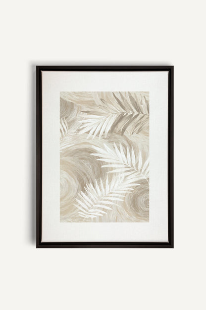 SAND PALM, Oeuvre sur toile étirée, encadré Noir