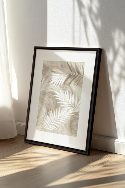 SAND PALM, Oeuvre sur toile étirée, encadré Noir
