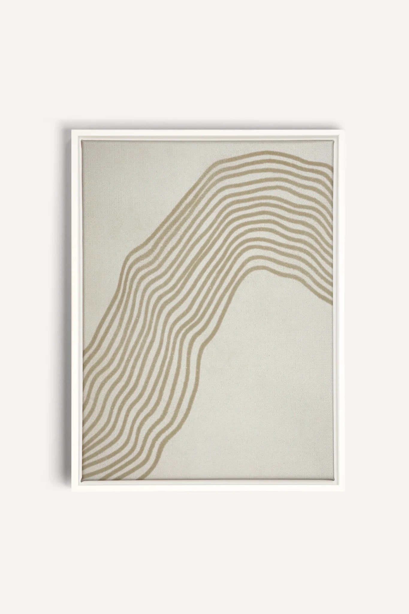 OLEKA CANVAS - SANDLINES, Oeuvre sur toile étirée, encadré Blanc