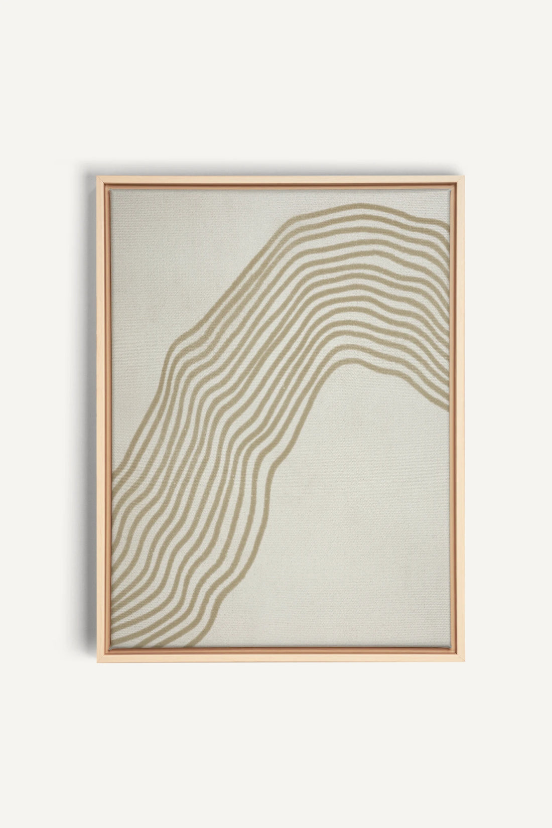 SANDLINES, Oeuvre sur toile étirée, encadré Naturel Clair