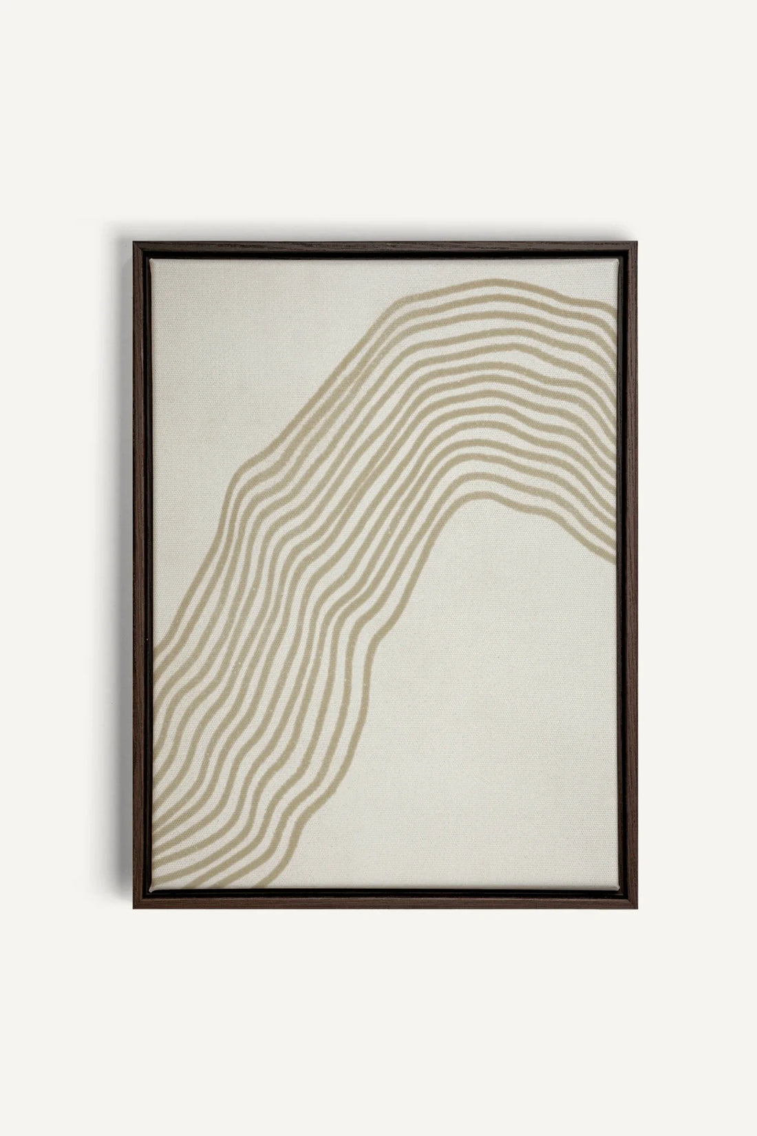 OLEKA CANVAS - SANDLINES, Oeuvre sur toile étirée, encadré Brun Noyer