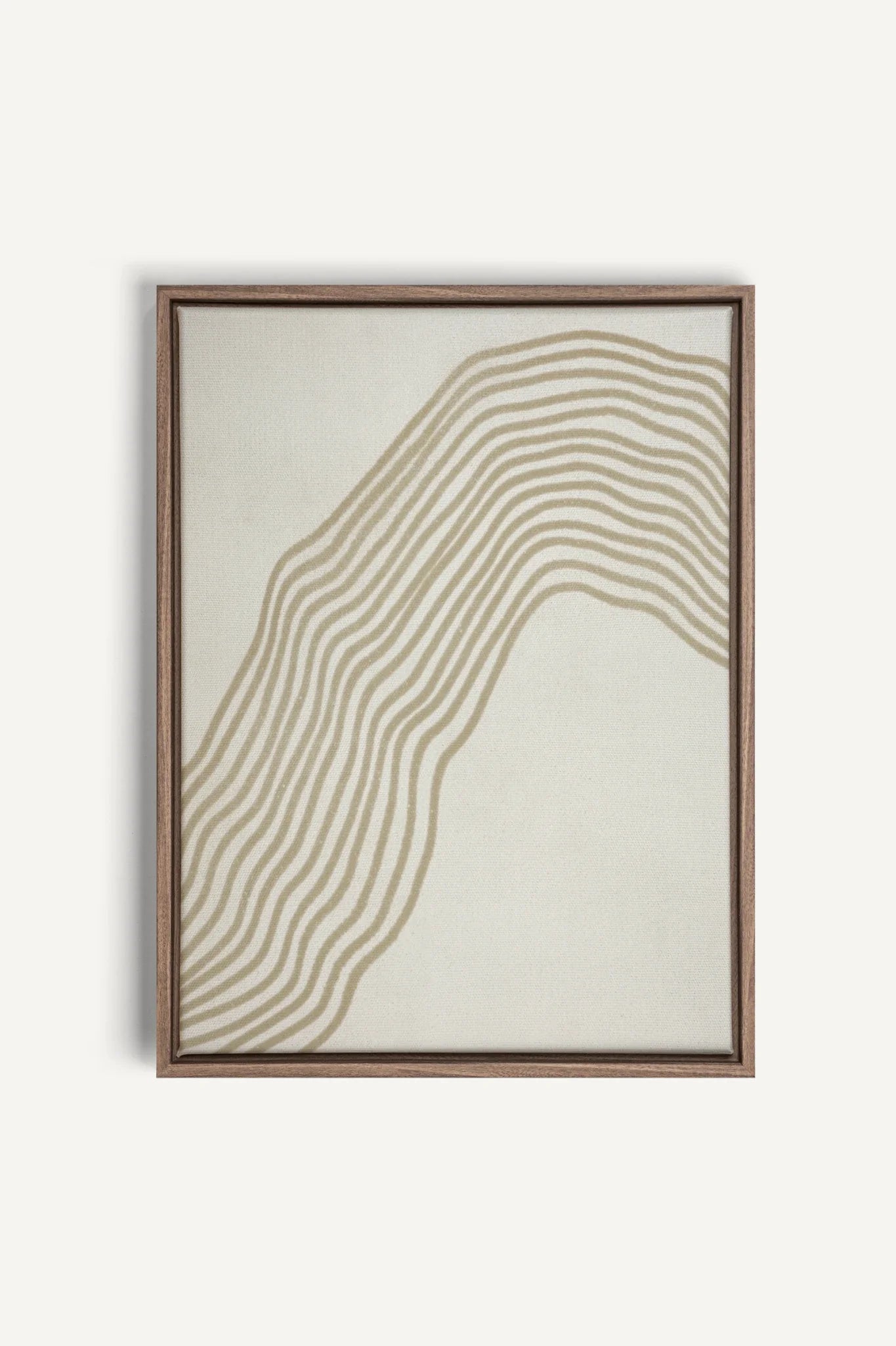 OLEKA CANVAS - SANDLINES, Oeuvre sur toile étirée, encadré Brun Chêne