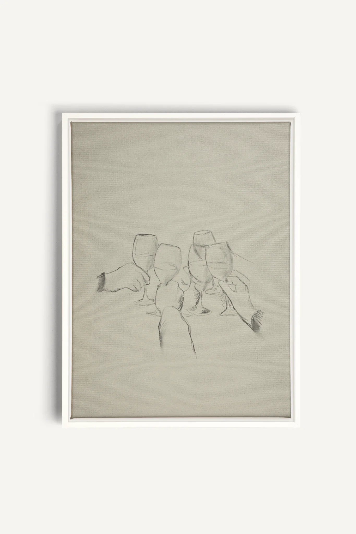 OLEKA CANVAS - SANTÉ!, Oeuvre sur toile étirée, encadré Blanc