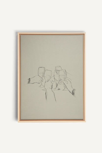 SANTÉ!, Artwork on stretched canvas, framed Natural Light