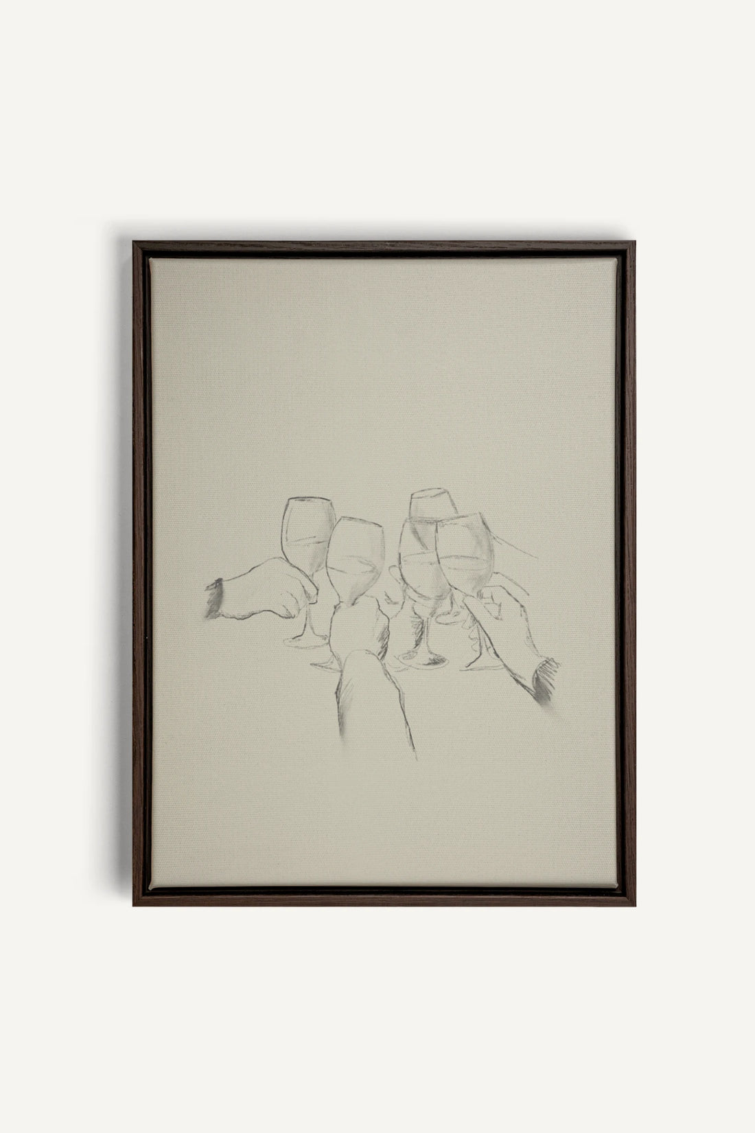 SANTÉ!, Oeuvre sur toile étirée, encadré Brun Noyer