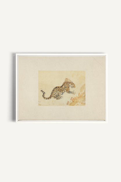 SAVANNA FLECKS, Oeuvre sur toile étirée, encadré Blanc