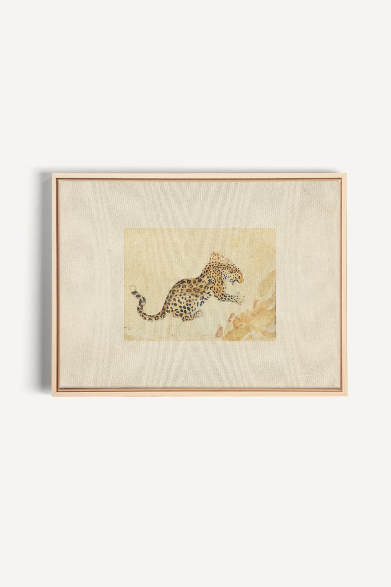 SAVANNA FLECKS, Oeuvre sur toile étirée, encadré Naturel Clair