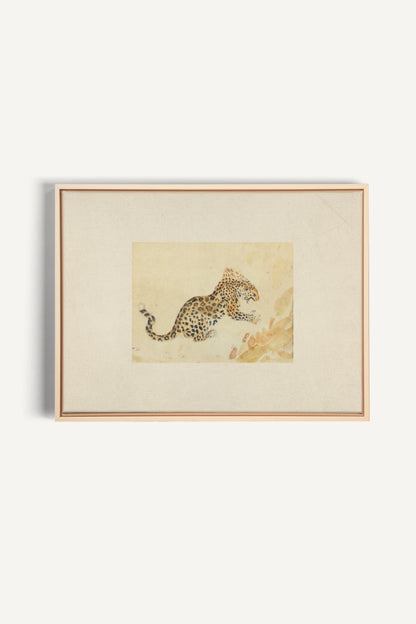 SAVANNA FLECKS, Oeuvre sur toile étirée, encadré Naturel Clair