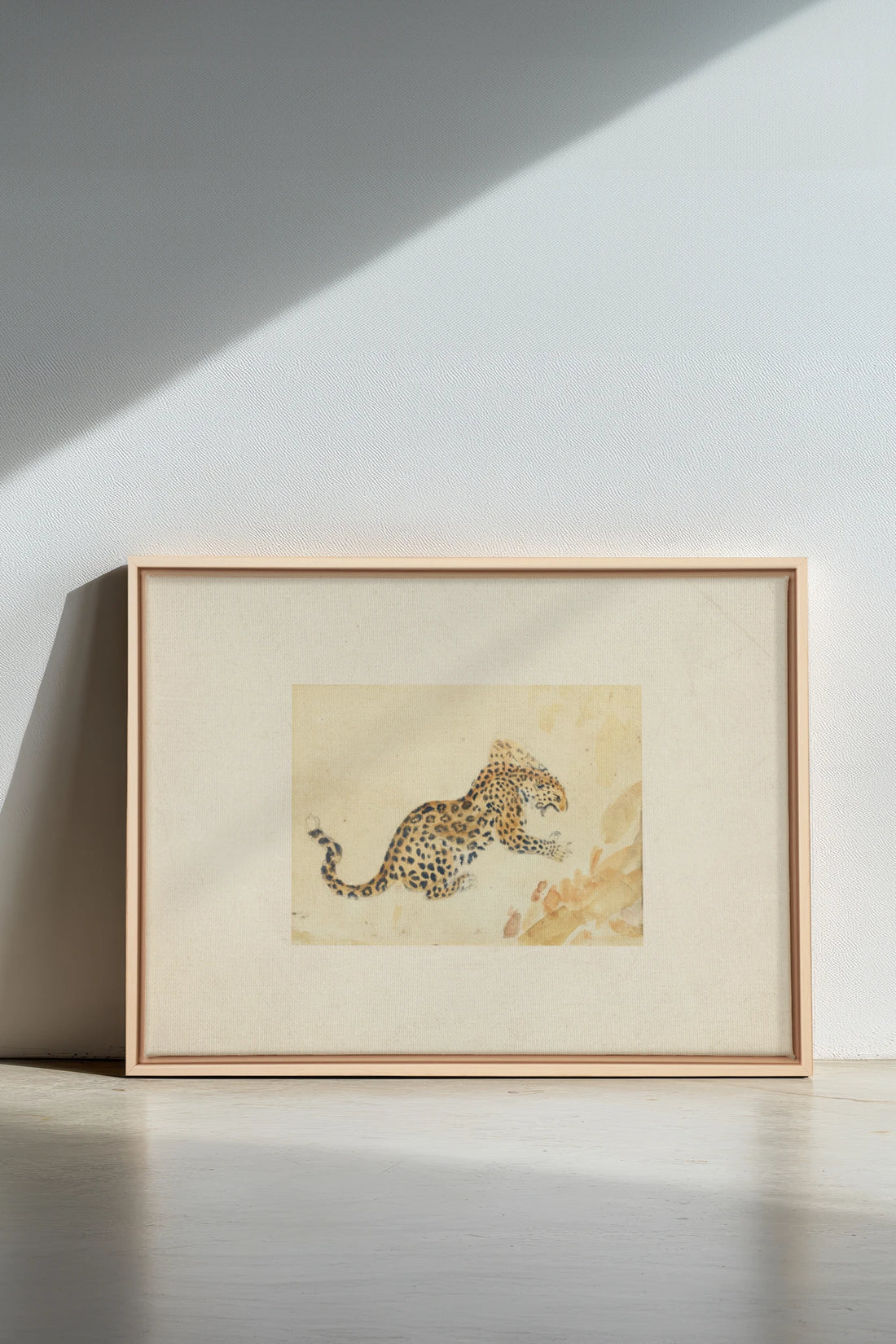 SAVANNA FLECKS, Work on stretched canvas, framed Naturel Clair