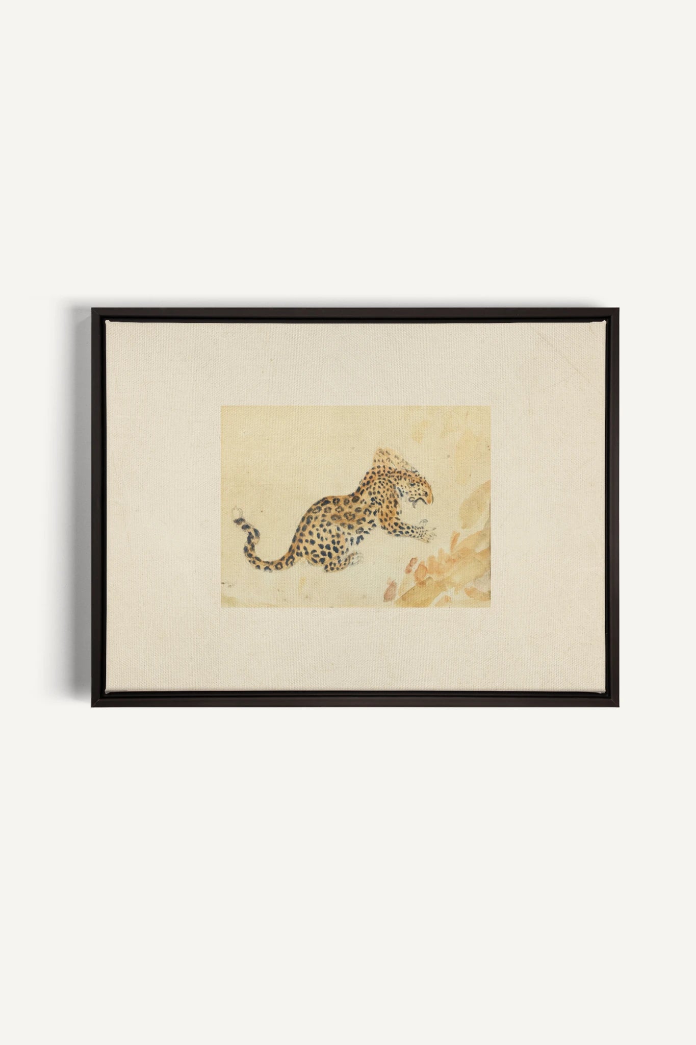 SAVANNA FLECKS, Oeuvre sur toile étirée, encadré Noir