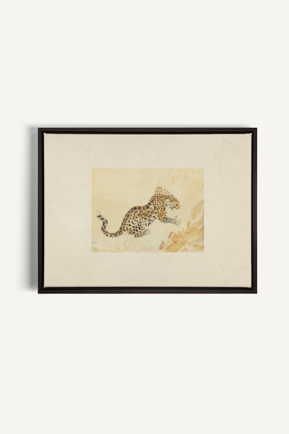 SAVANNA FLECKS, Oeuvre sur toile étirée, encadré Noir