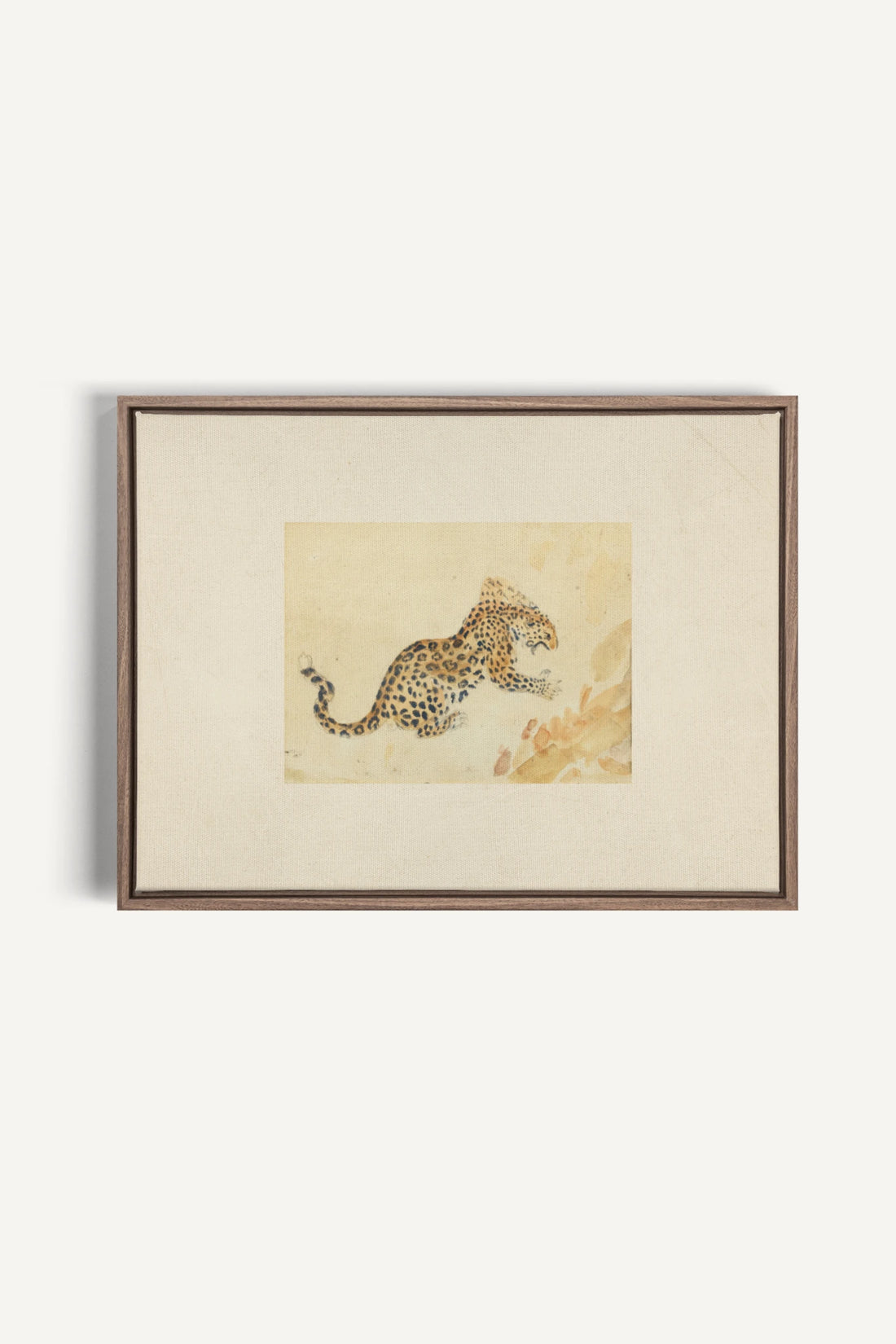 SAVANNA FLECKS, Oeuvre sur toile étirée, encadré Brun Chêne