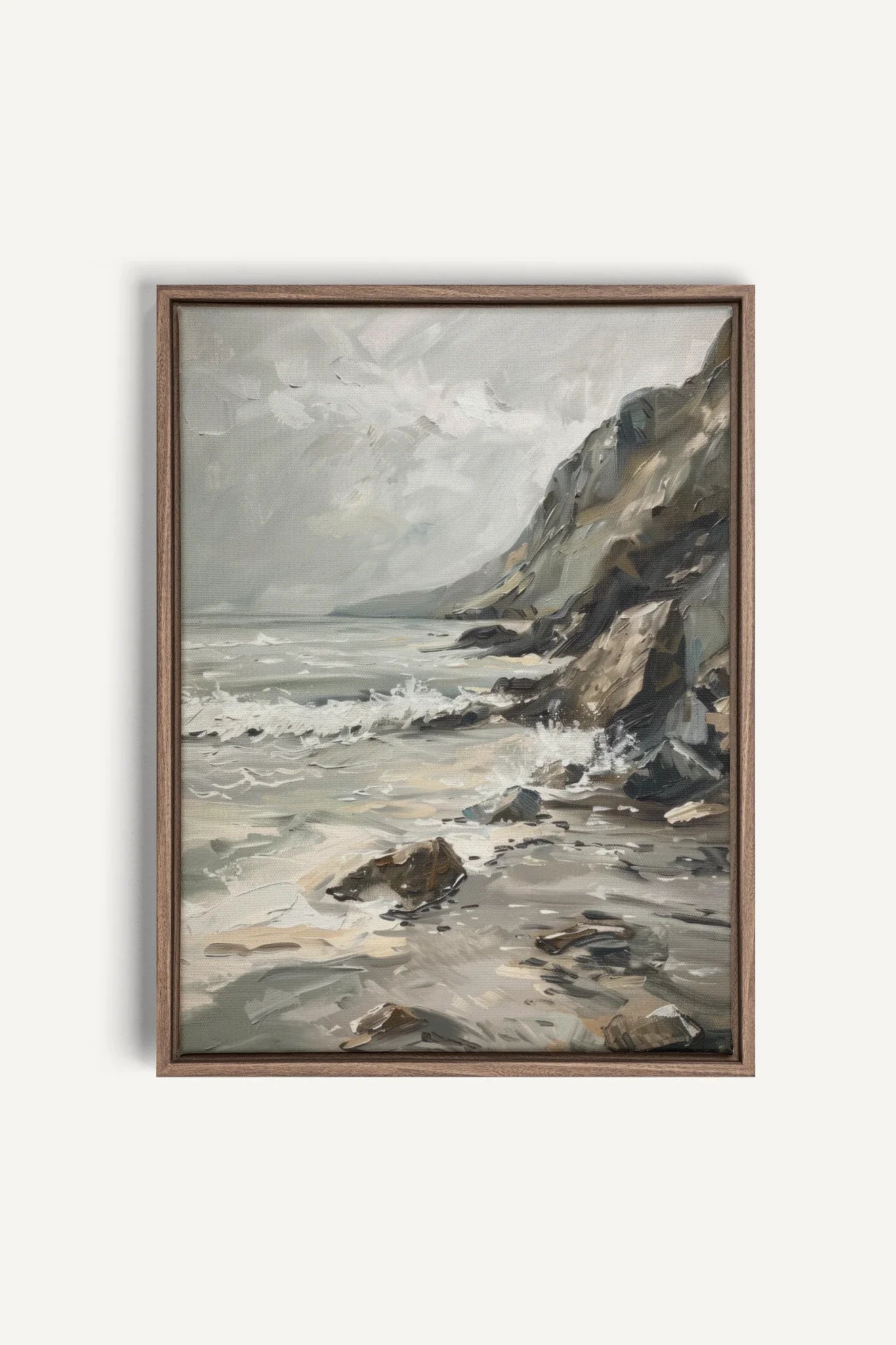 OLEKA CANVAS - SHADED SHORES, Oeuvre sur toile étirée, encadré Brun Chêne