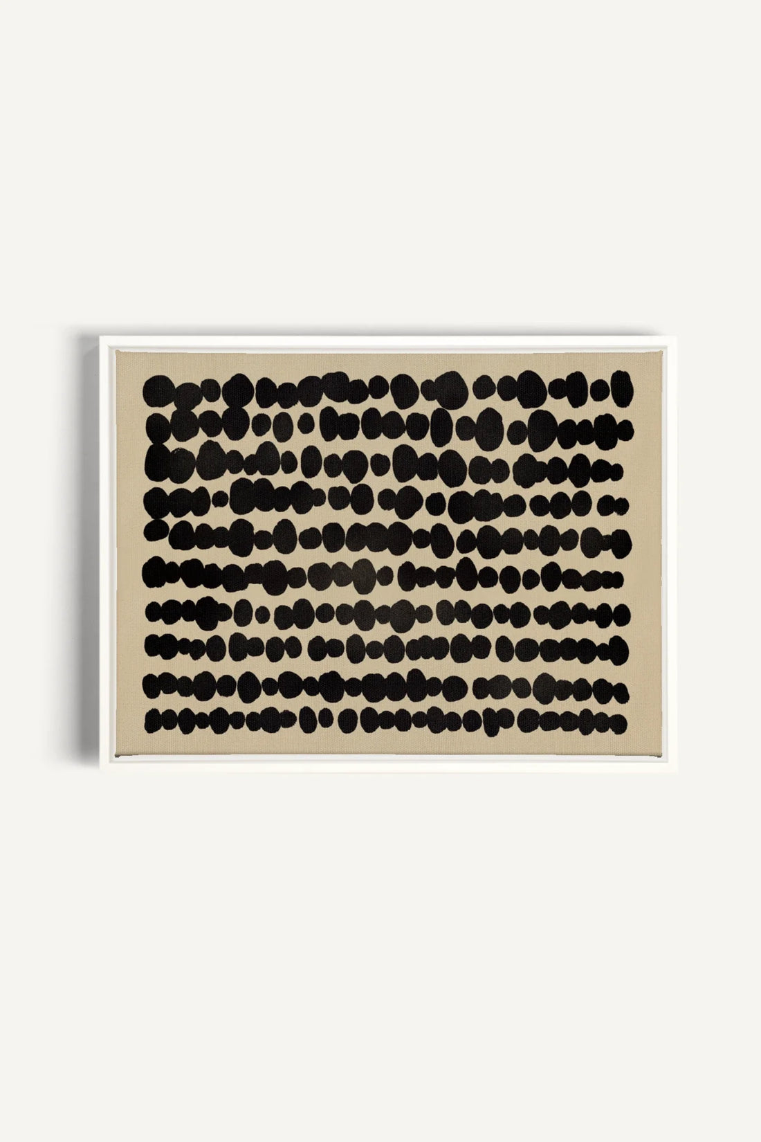 OLEKA CANVAS - SHADOW SCRIPT, Oeuvre sur toile étirée, encadré Blanc