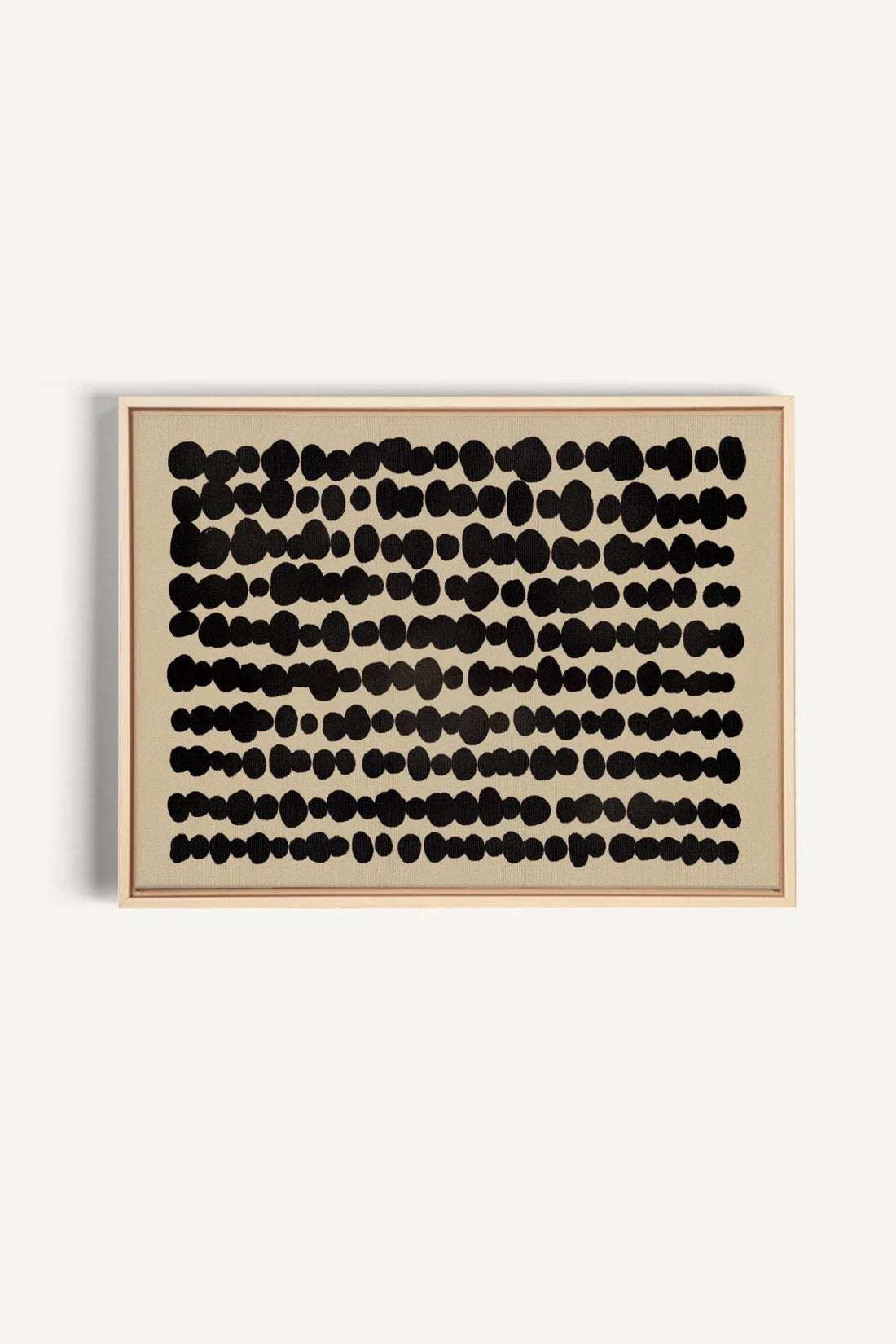 OLEKA CANVAS - SHADOW SCRIPT, Oeuvre sur toile étirée, encadré Naturel Clair