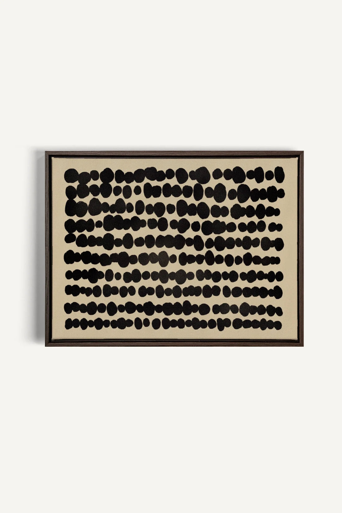 OLEKA CANVAS - SHADOW SCRIPT, Oeuvre sur toile étirée, encadré Brun Noyer