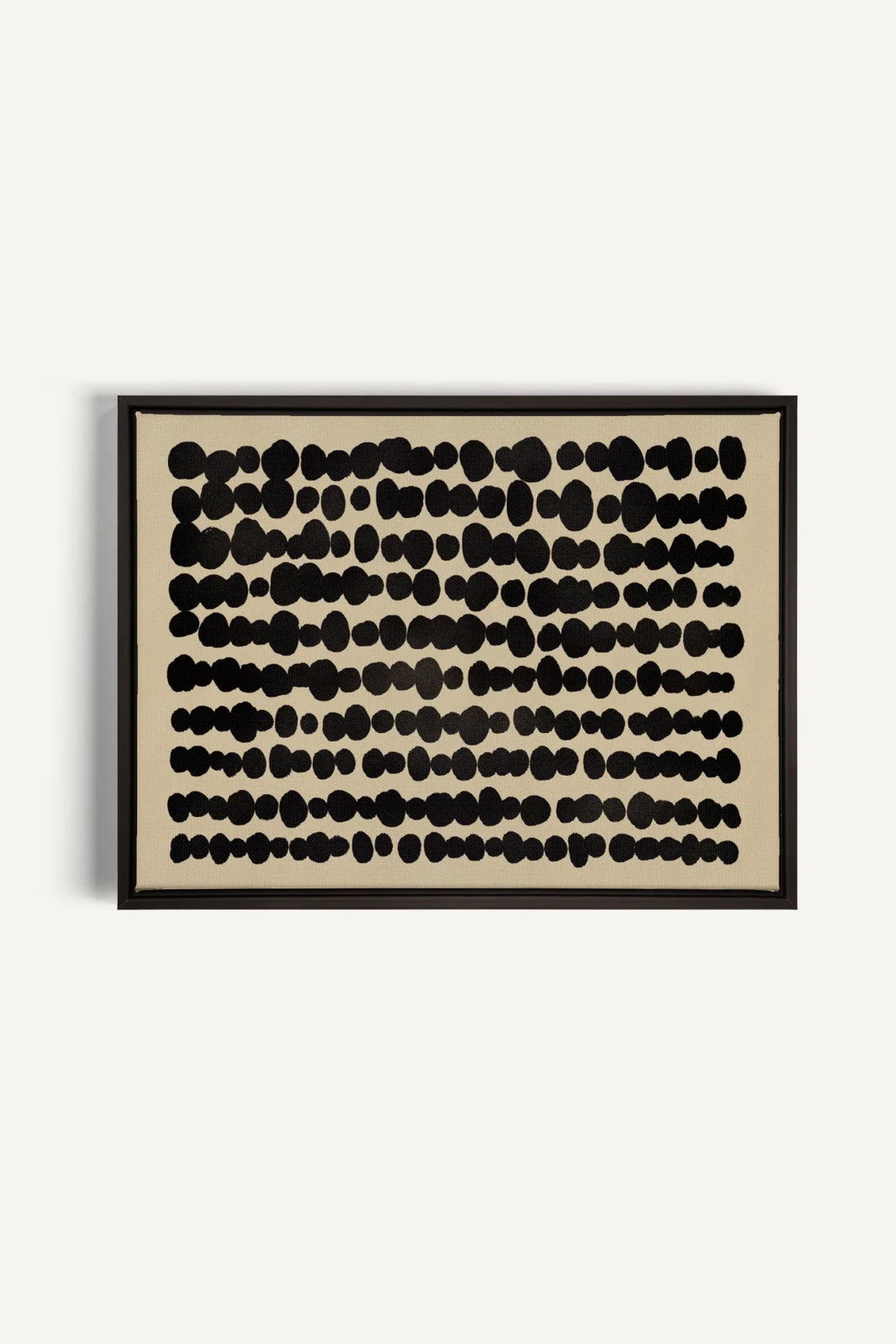 OLEKA CANVAS - SHADOW SCRIPT, Oeuvre sur toile étirée, encadré Noir