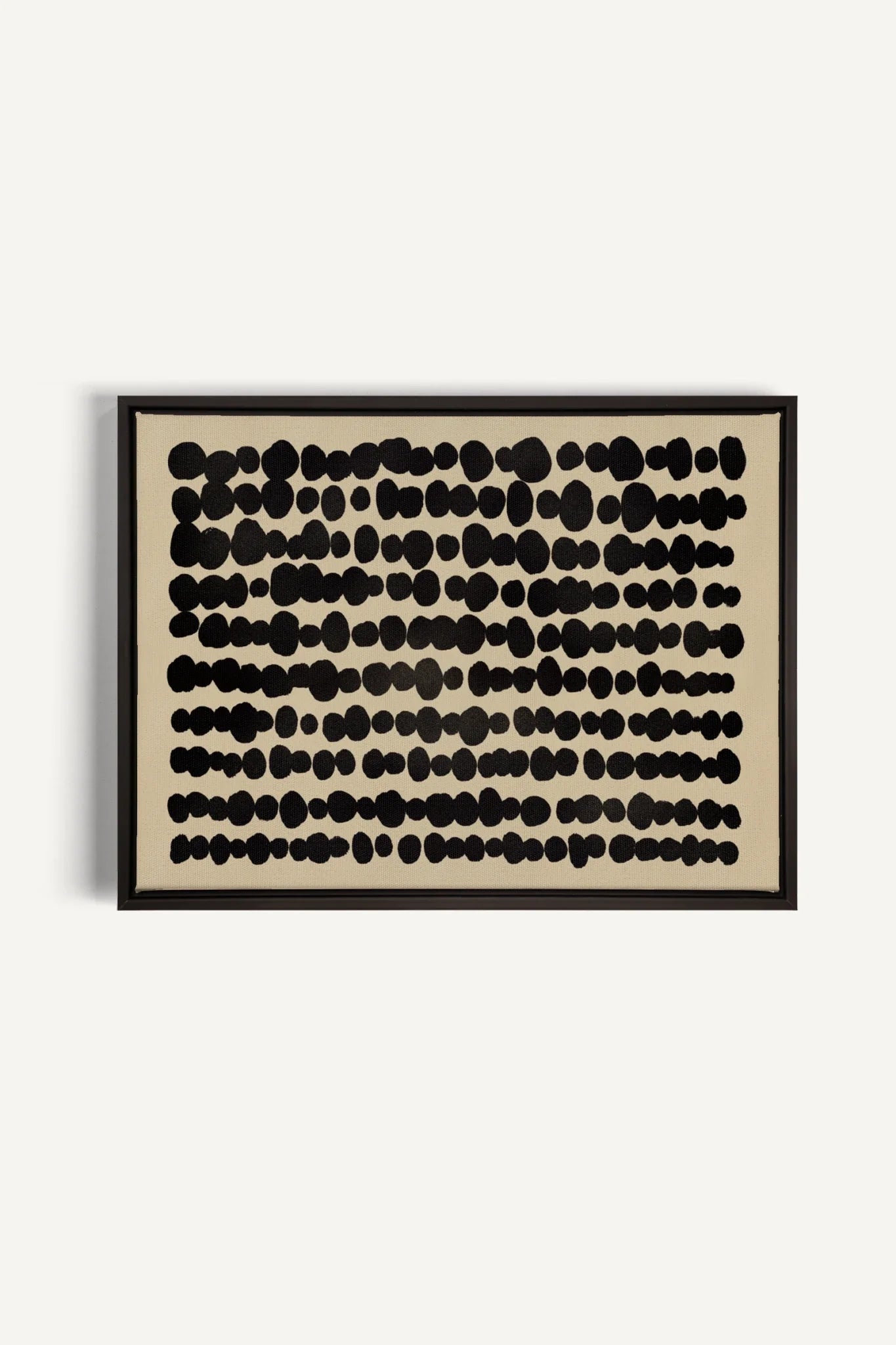 OLEKA CANVAS - SHADOW SCRIPT, Oeuvre sur toile étirée, encadré Noir