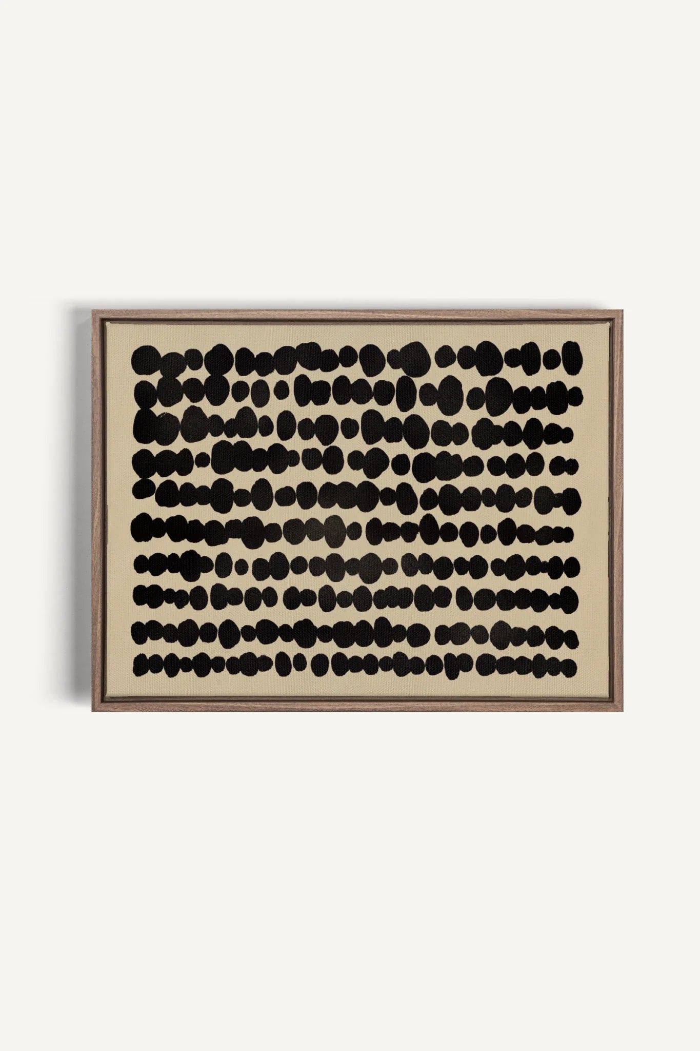 OLEKA CANVAS - SHADOW SCRIPT, Oeuvre sur toile étirée, encadré Brun Chêne