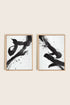 OLEKA CANVAS - SHARP SHADOWS, 2 Oeuvres sur toile étirée, encadré Naturel Clair