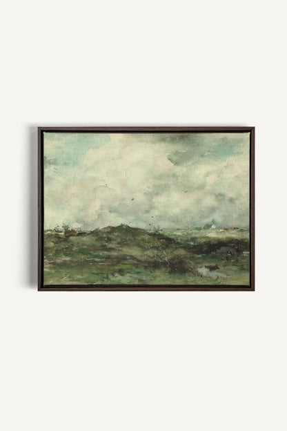 OLEKA CANVAS - SHORELINE, Oeuvre sur toile étirée, encadré Brun Noyer