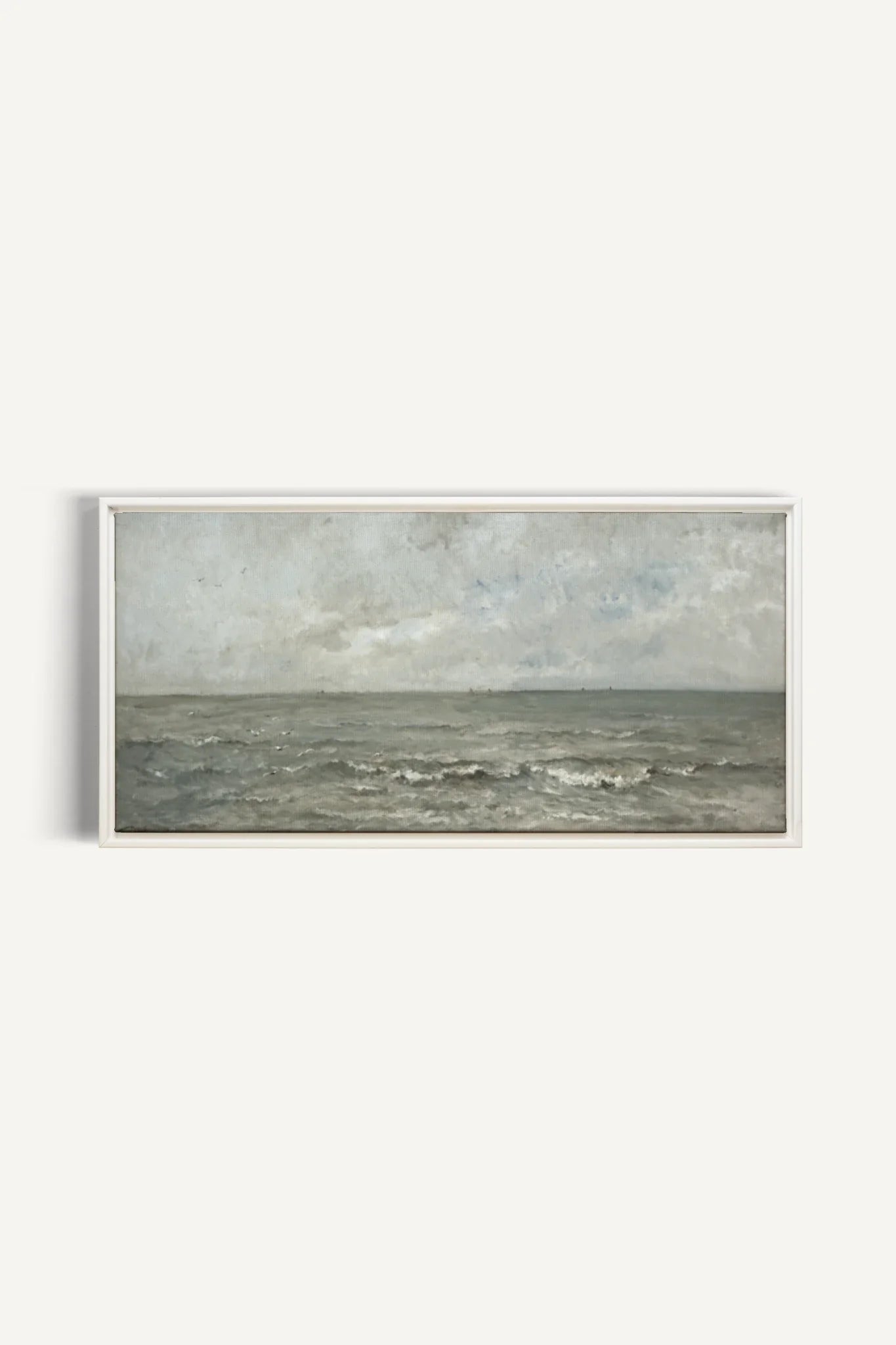 OLEKA CANVAS - SIGNATURE SEASCAPE, Oeuvre sur toile étirée, encadré Blanc