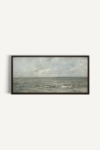OLEKA CANVAS - SIGNATURE SEASCAPE, Oeuvre sur toile étirée, encadré Brun Noyer
