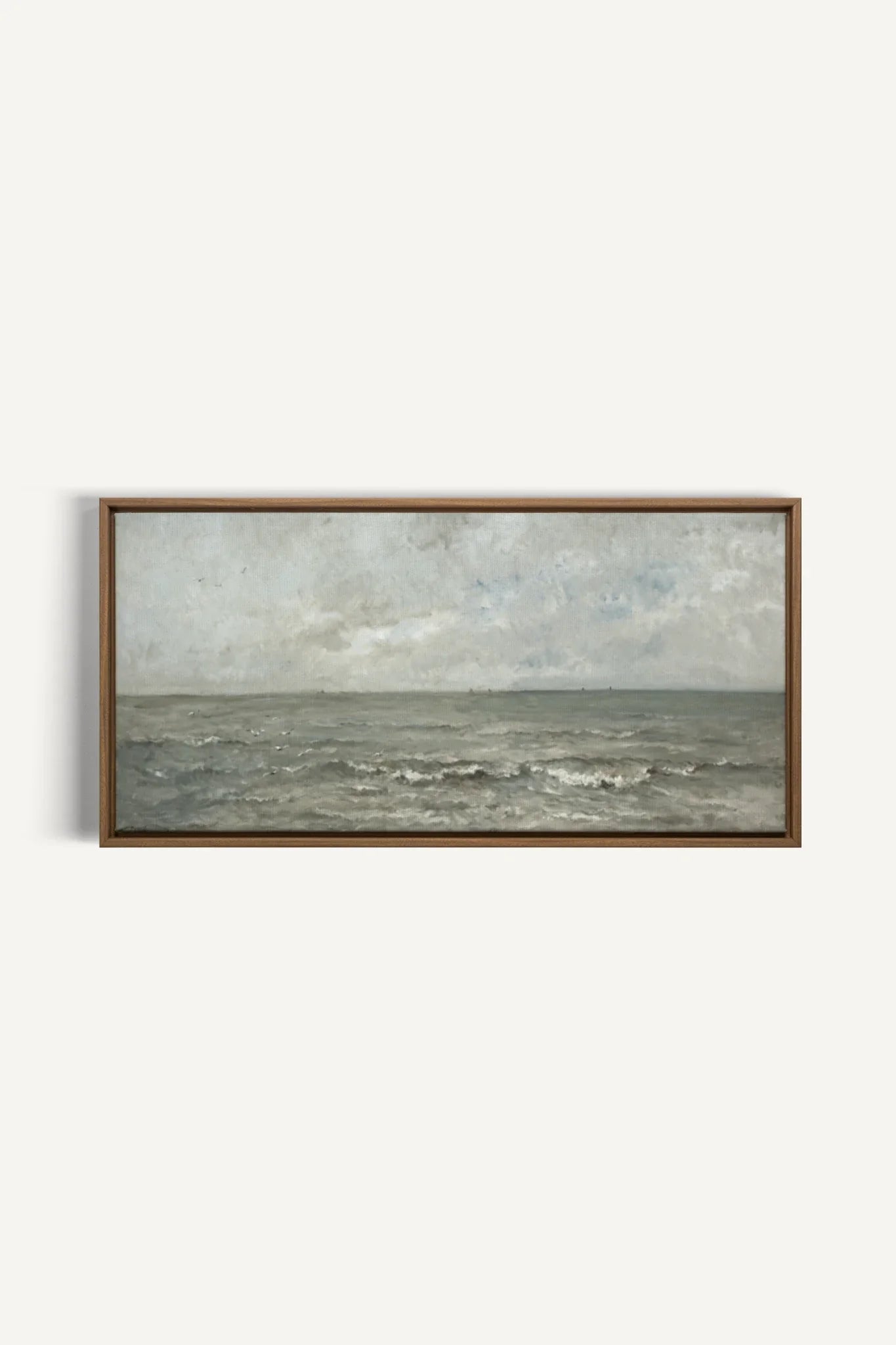 OLEKA CANVAS - SIGNATURE SEASCAPE, Oeuvre sur toile étirée, encadré Brun Chêne
