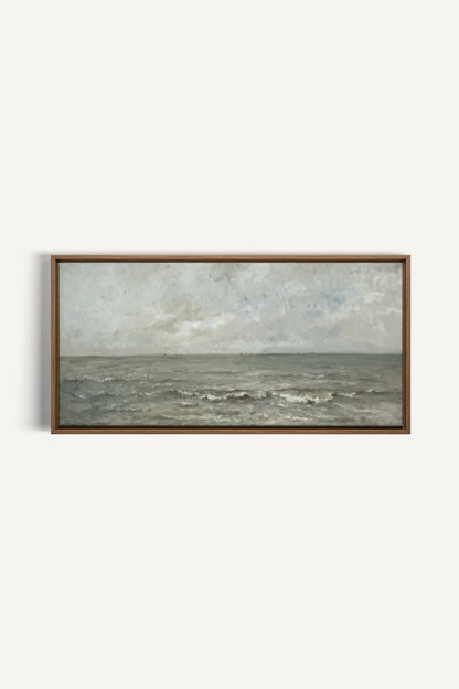 OLEKA CANVAS - SIGNATURE SEASCAPE, Oeuvre sur toile étirée, encadré Brun Chêne
