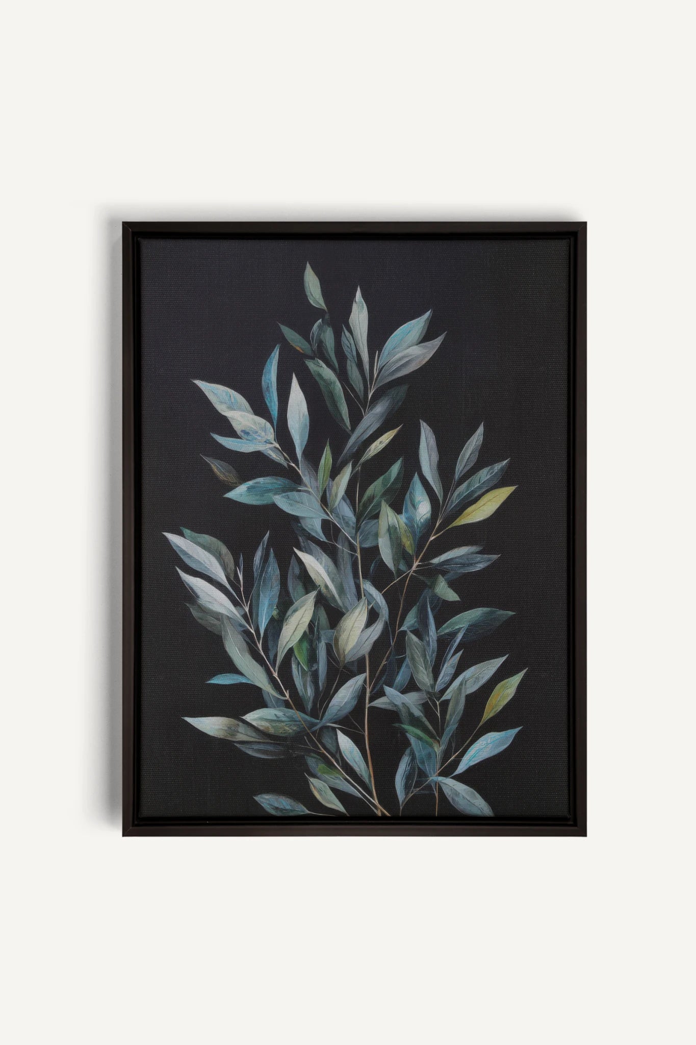 SILENCE BORÉAL, Work on stretched canvas, framed Black