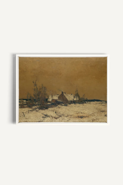 SILENT HOUSE, Oeuvre sur toile étirée, encadré Blanc