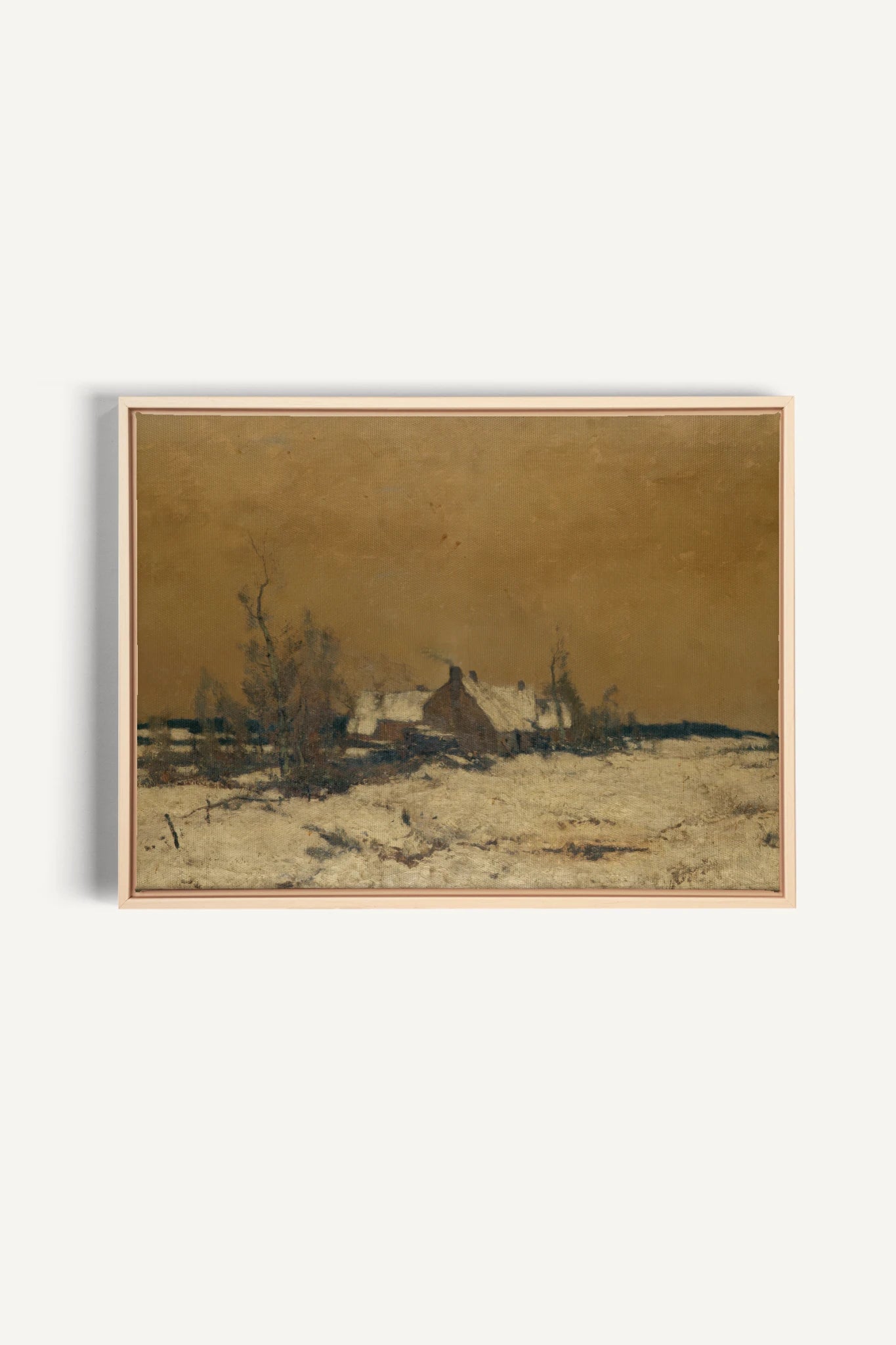 SILENT HOUSE, Oeuvre sur toile étirée, encadré Naturel Clair