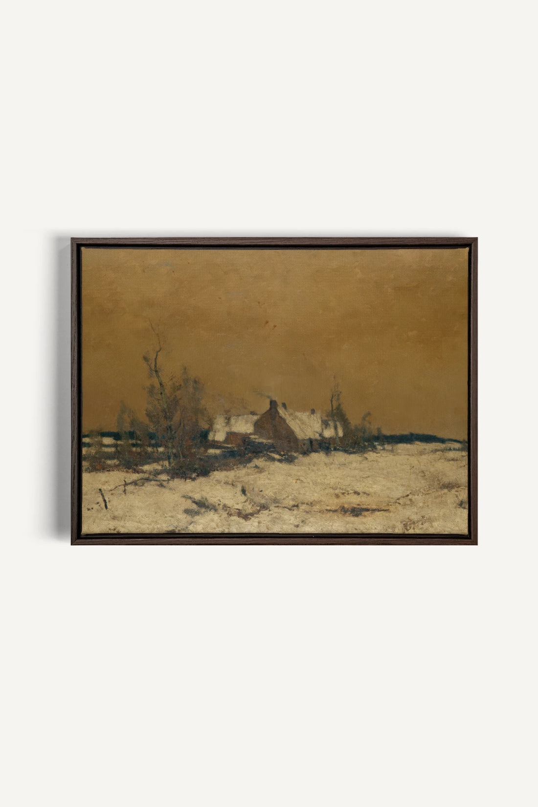 SILENT HOUSE, Oeuvre sur toile étirée, encadré Brun Noyer