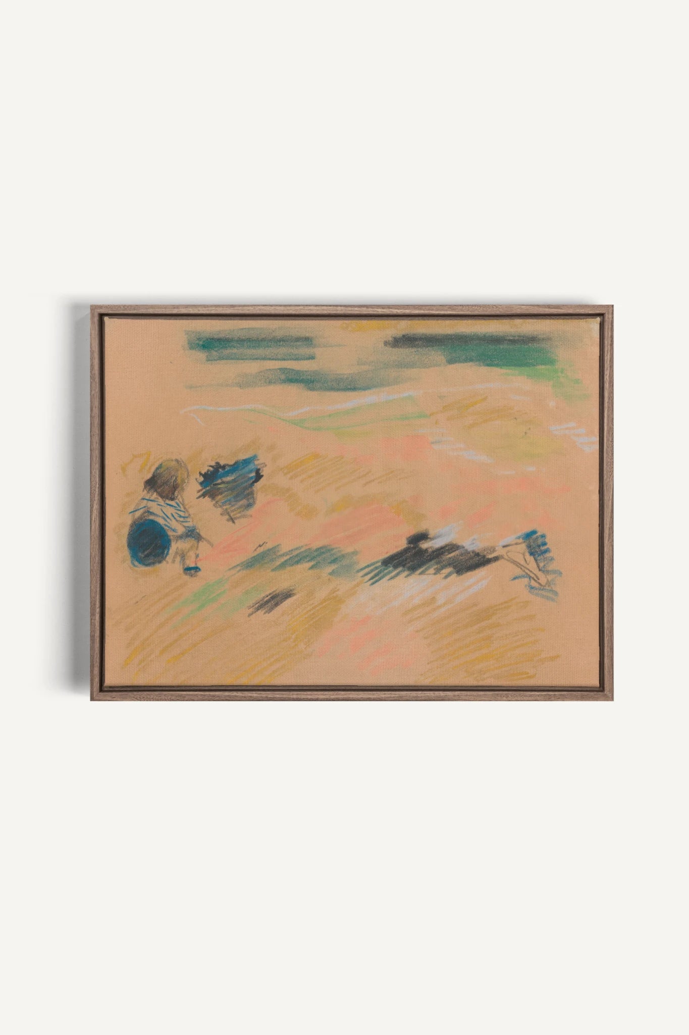 SKETCH OF LIGHT, Oeuvre sur toile étirée, encadré Brun Chêne