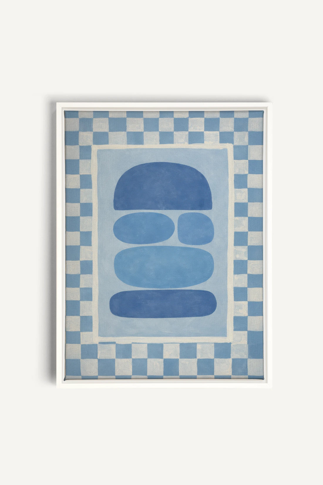 SKYBOARD, Work on stretched canvas, framed White