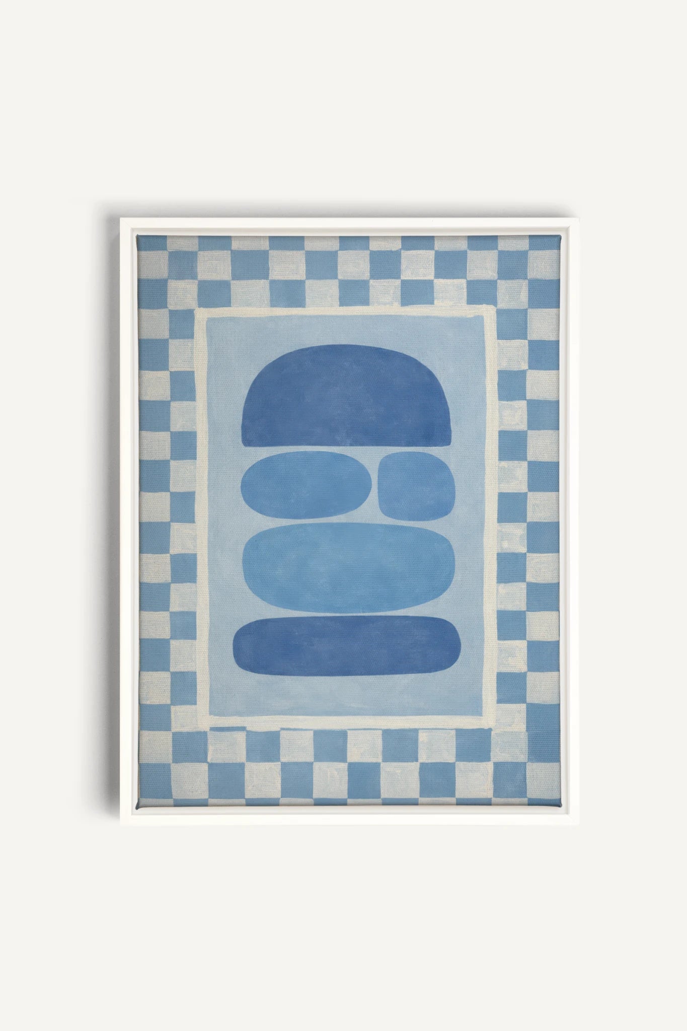 SKYBOARD, Work on stretched canvas, framed White