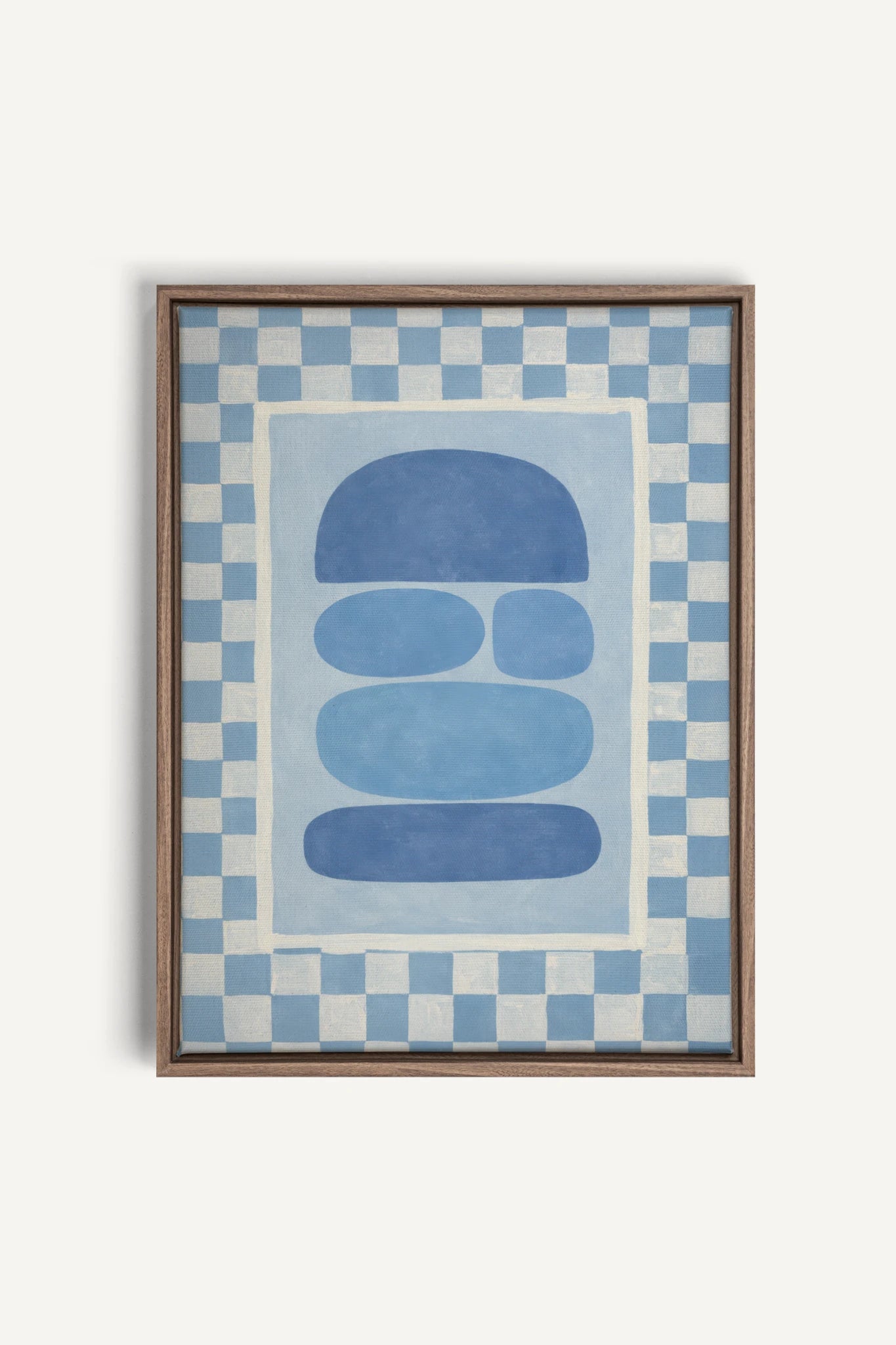 SKYBOARD, Work on stretched canvas, framed Oak Brown