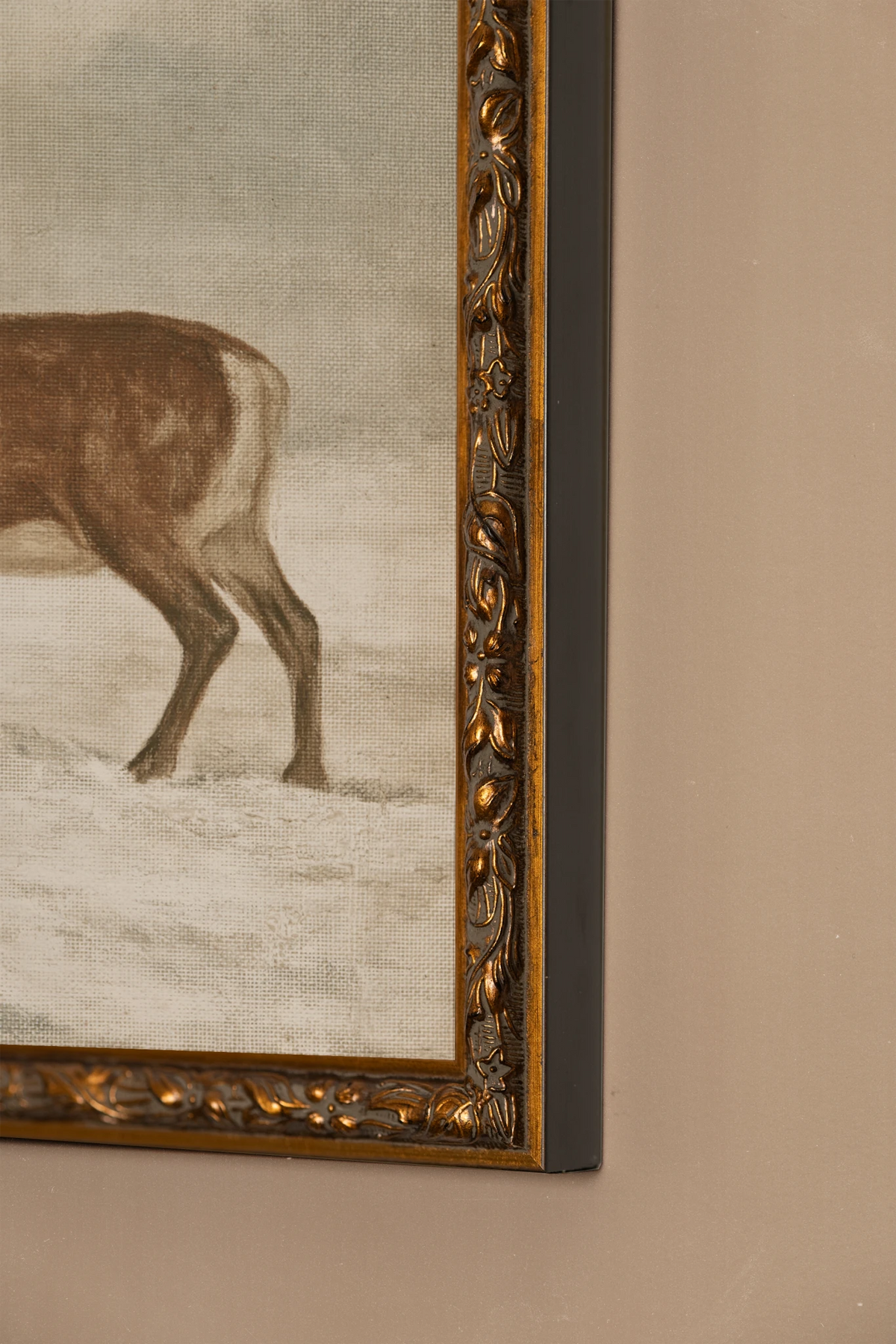 SNOWLAND, Oeuvre sur toile rigide, encadré Vintage Bronze