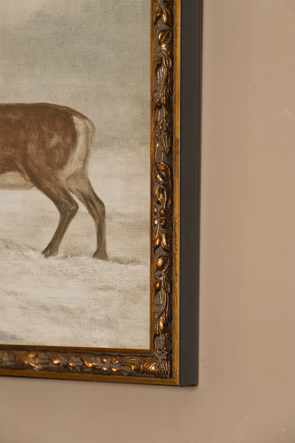 SNOWLAND, Oeuvre sur toile rigide, encadré Vintage Bronze