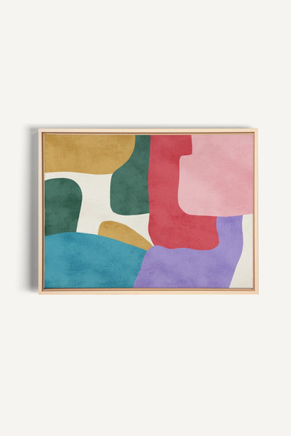 SOFT MOSAIC, Artwork on stretched canvas, framed Natural Light