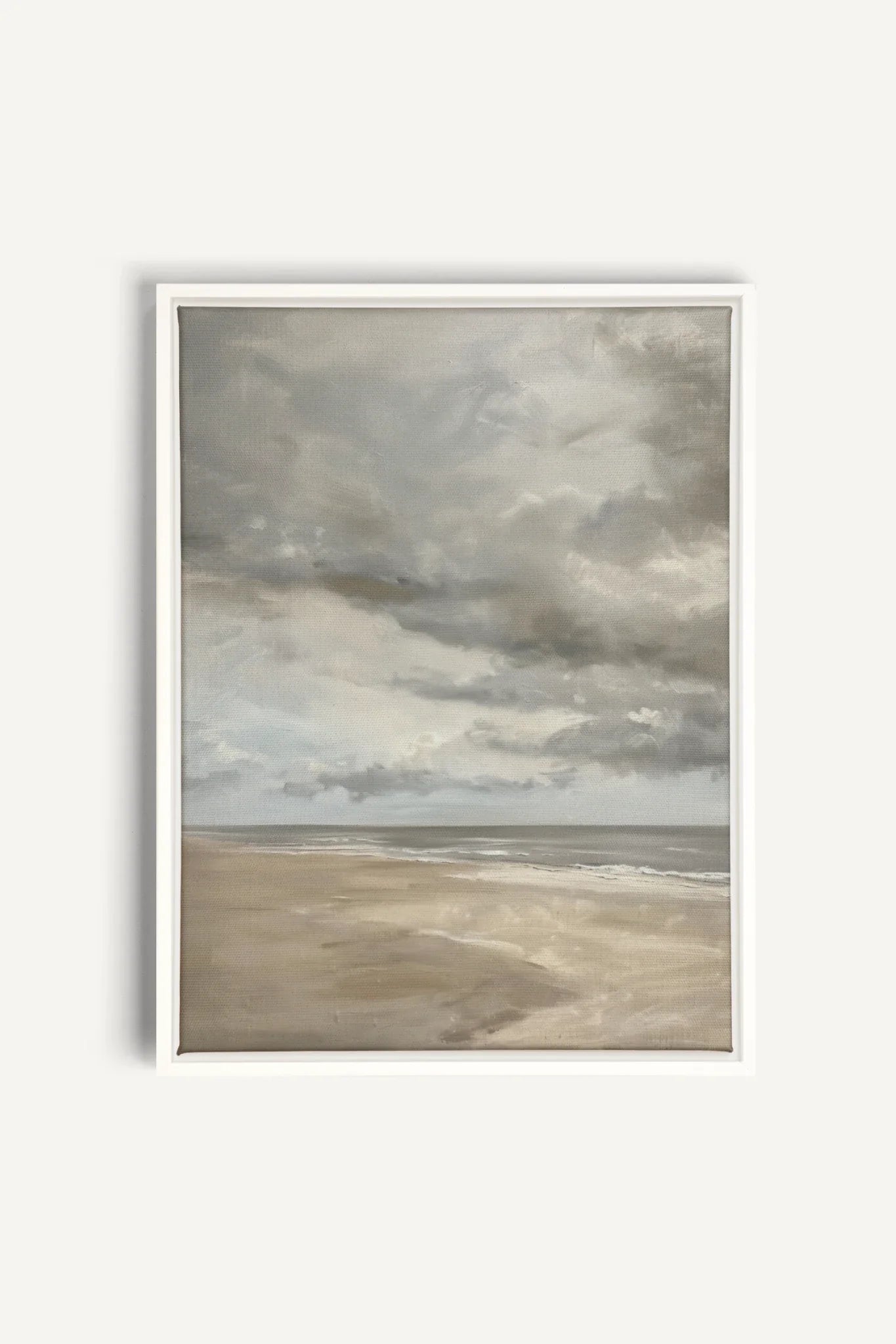 OLEKA CANVAS - SOFT SANDS, Oeuvre sur toile étirée, encadré Blanc