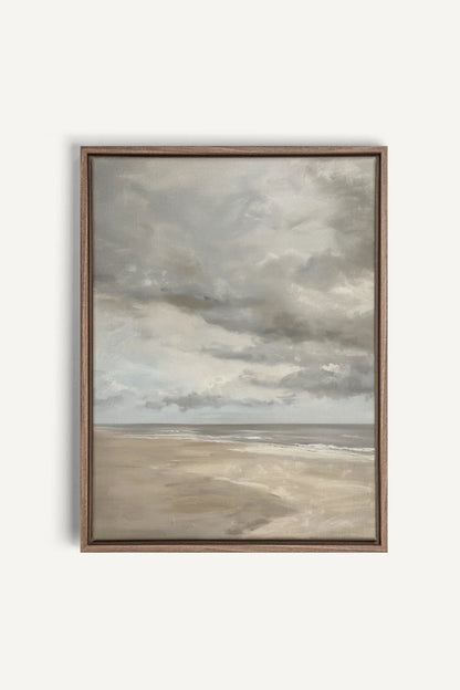 OLEKA CANVAS - SOFT SANDS, Oeuvre sur toile étirée, encadré Brun Chêne