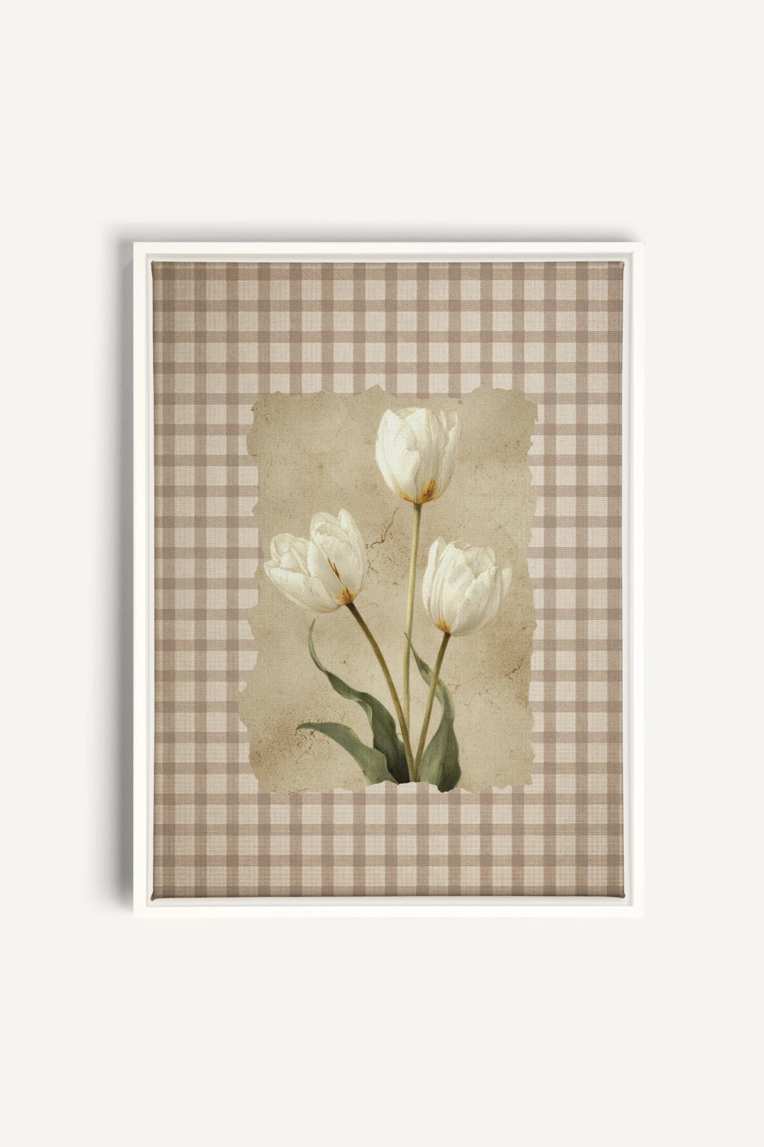 SOFT SPRING, Oeuvre sur toile étirée, encadré Blanc