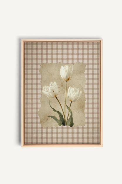 SOFT SPRING, Oeuvre sur toile étirée, encadré Naturel Clair