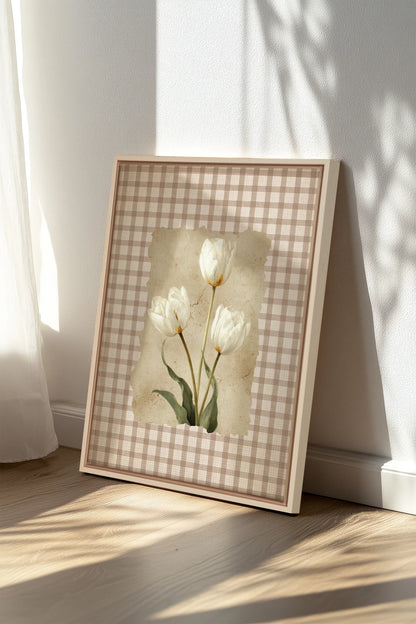 SOFT SPRING, Oeuvre sur toile étirée, encadré Naturel Clair