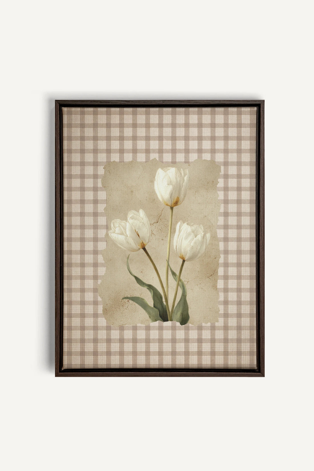 SOFT SPRING, Oeuvre sur toile étirée, encadré Brun Noyer