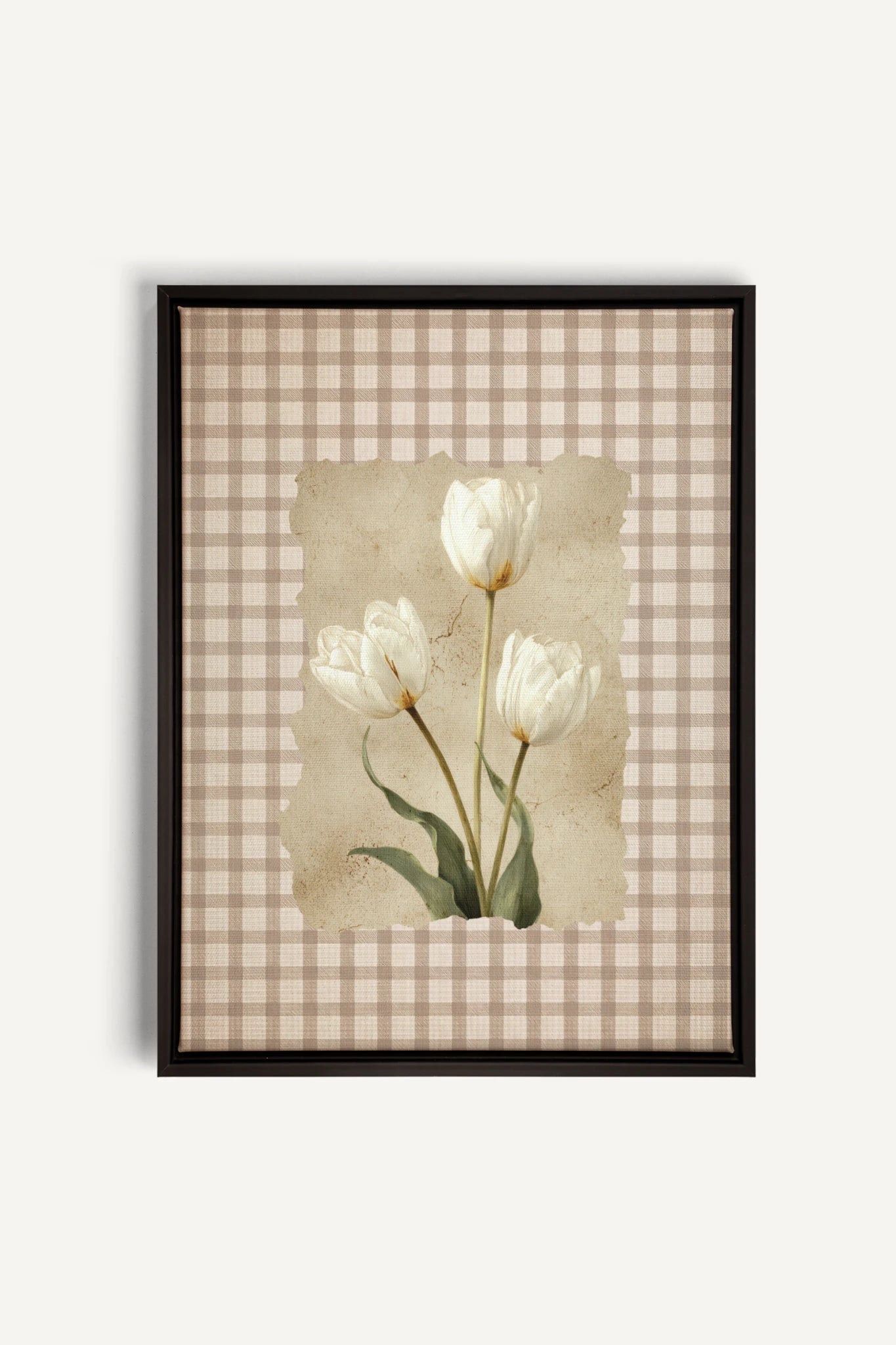 SOFT SPRINGS, Work on stretched canvas, framed Black