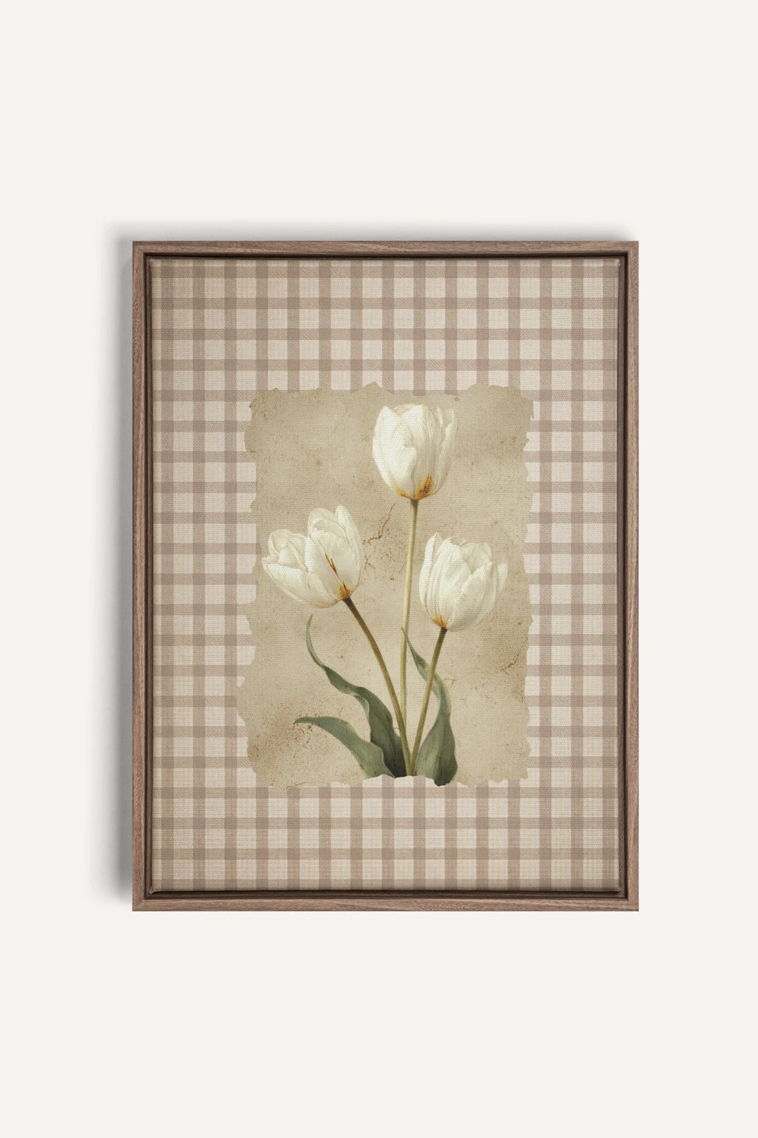 SOFT SPRING, Oeuvre sur toile étirée, encadré Brun Chêne