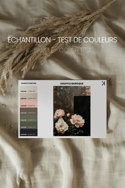 SOUFFLE BAROQUE, Oeuvre sur toile rigide, encadré Vintage Bronze